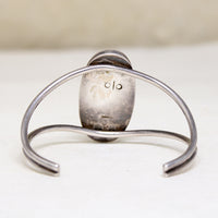 Dramatic White & Chestnut Jasper & Sterling Cuff