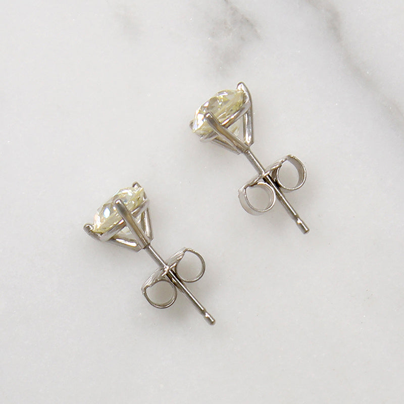 1.83tcw Old Mine & Old Euro Cut Diamond Stud Earrings