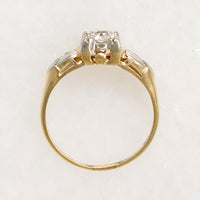 Charming Two-Tone Gold & Diamond Solitaire Ring