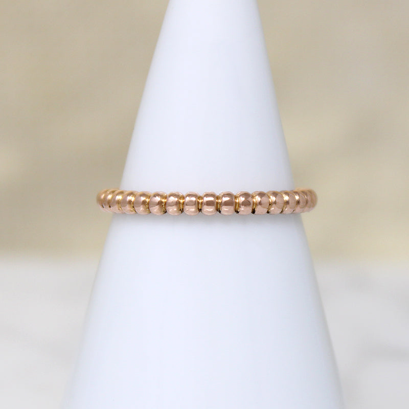 Van Cleef & Arpel 18k Rose Gold Perlée Band