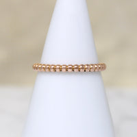 Van Cleef & Arpel 18k Rose Gold Perlée Band