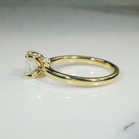 Lovely 18k Yellow Gold Emerald Cut Diamond Solitaire