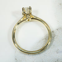 Lovely 18k Yellow Gold Emerald Cut Diamond Solitaire