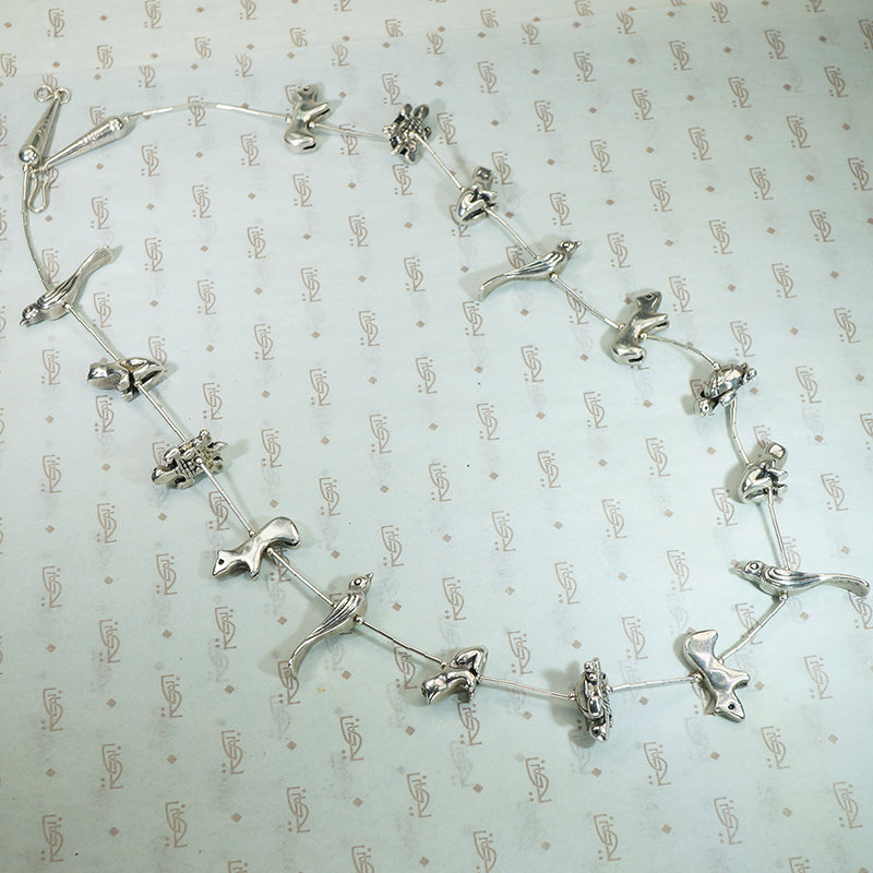 Beautifully Made Vintage Silver Animal Fetish Necklace