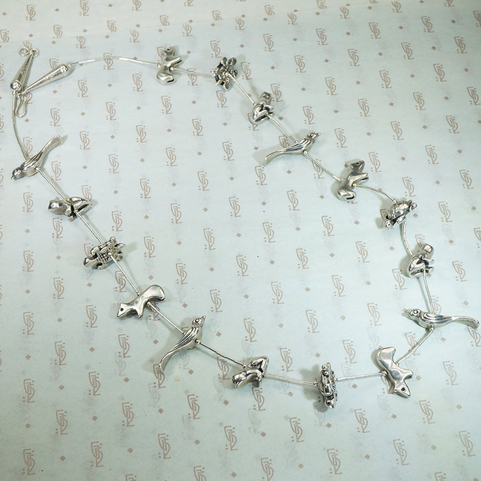 Beautifully Made Vintage Silver Animal Fetish Necklace