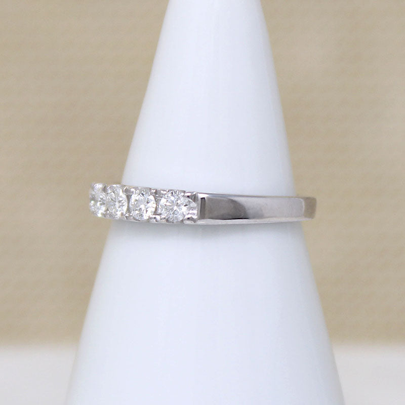 Sophisticated Five Diamond & White Gold Band by 720