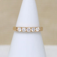 Elegant Five Diamond & Yellow Gold Band by 720