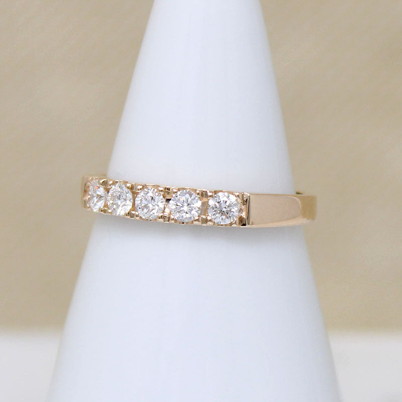 Elegant Five Diamond & Yellow Gold Band by 720