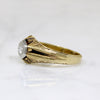Heavily Engraved Two-Tone Art Deco Diamond Band