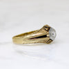 Heavily Engraved Two-Tone Art Deco Diamond Band