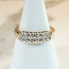 Double Row Diamond Band in Two-Tone Gold