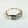 Double Row Diamond Band in Two-Tone Gold