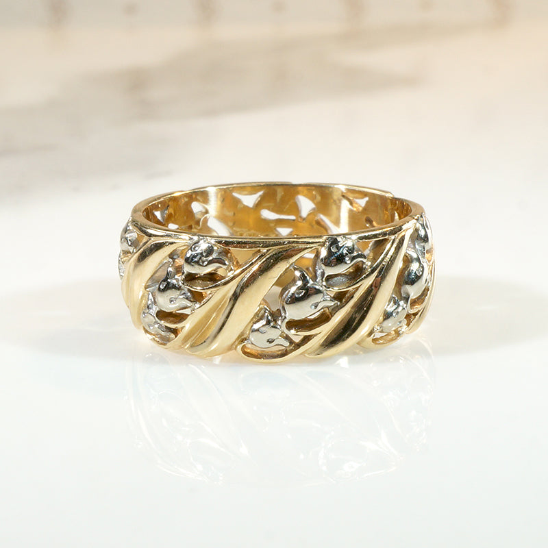 Romantic Two-Tone Lily of the Valley Band by Artcarved