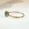 Exquisite Edwardian Blue Zircon Solitaire Ring