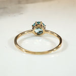 Exquisite Edwardian Blue Zircon Solitaire Ring