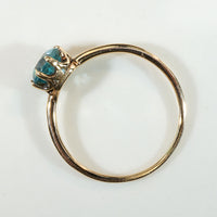 Exquisite Edwardian Blue Zircon Solitaire Ring