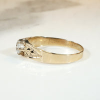Tasteful Victorian Diamond Solitaire with Engraving