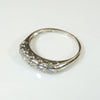 Softly Curved Five Diamond & White Gold Band