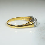 Five Diamond Two-Tone Gold Retro Band