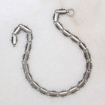 Aesthetic Movement Engraved Silver Link Necklace