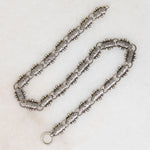 Aesthetic Movement Engraved Silver Link Necklace
