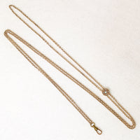 Long Lovely Victorian Slide Chain with Opal & Pearls