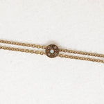 Long Lovely Victorian Slide Chain with Opal & Pearls