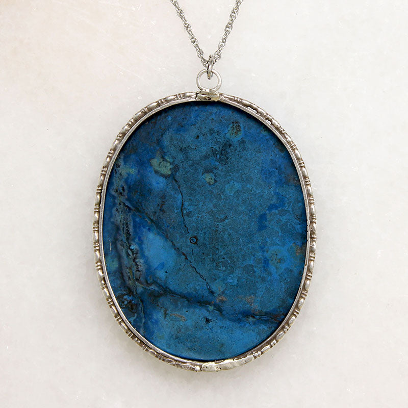 Big Bold Blue Sodalite & Silver Necklace