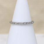 Clean-Lined "Orange Blossom" White Gold Band