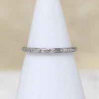 Clean-Lined "Orange Blossom" White Gold Band
