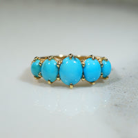 Delicious Persian Turquoise 18k Gold 19thc Ring