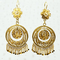 Fabulous Big Gold Filigree Earrings