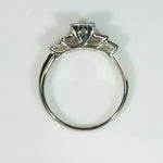 The Lotus Aquamarine and Diamond Engagement Ring