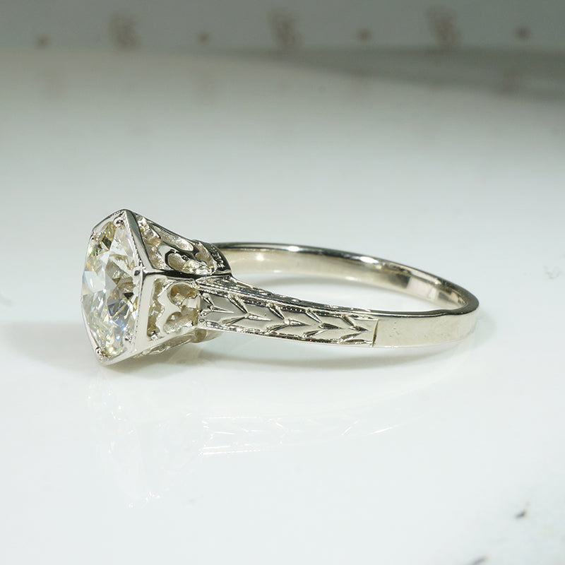 Stunning Art Deco 1.76ct Old European Cut Diamond Solitaire