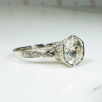 Stunning Art Deco 1.76ct Old European Cut Diamond Solitaire