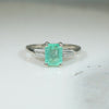 Fresh Emerald-Cut Emerald in Classic Mid Century Ring