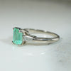 Fresh Emerald-Cut Emerald in Classic Mid Century Ring