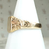 Edwardian Signet Ring with Soft Gold Florals