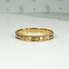 Precise Carved Deco Pattern NOS Gold Band