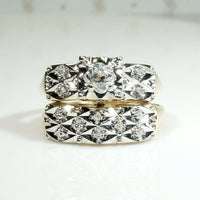 Retro New Old Stock Two-Tone Gold Wedding Set