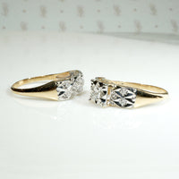 Retro New Old Stock Two-Tone Gold Wedding Set