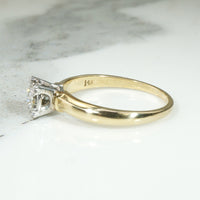 Elegant Two-Tone Diamond Solitaire Engagement Ring
