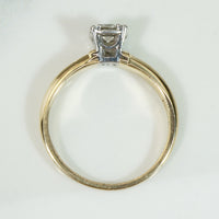 Elegant Two-Tone Diamond Solitaire Engagement Ring