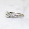 Dazzling Yellow Old Mine Cut Diamond Deco Engagement Ring