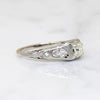 Dazzling Yellow Old Mine Cut Diamond Deco Engagement Ring
