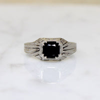 Handsome Onyx & White Gold Art Deco Ring