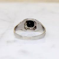 Handsome Onyx & White Gold Art Deco Ring