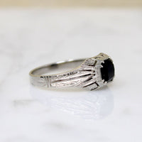 Handsome Onyx & White Gold Art Deco Ring