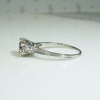 Enchanting Old European Cut Diamond in Platinum Solitaire