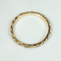 Twisted Rose & Yellow Gold Band